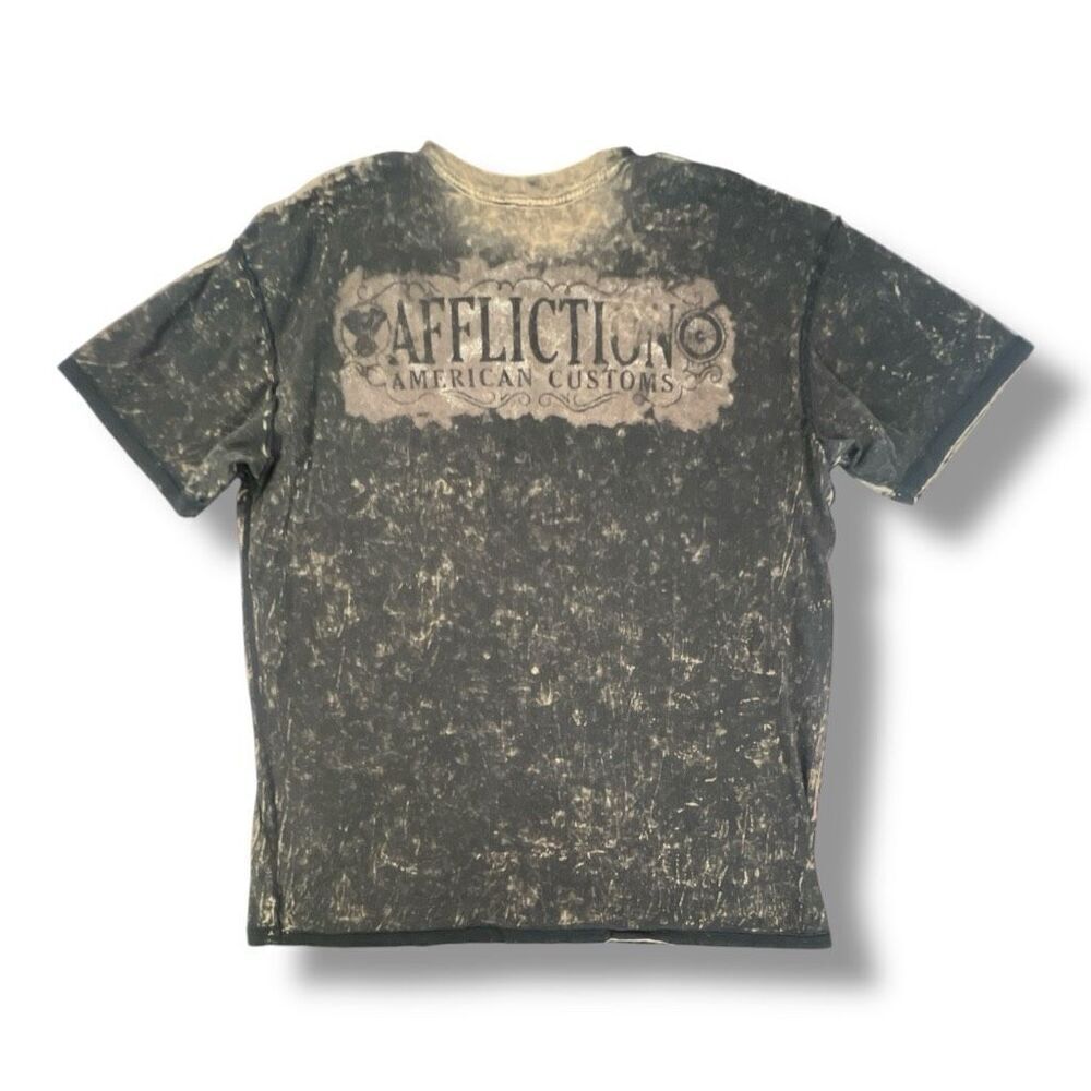 Affliction Y2K Reversible T-Shirt Distressed Size Extra Extra Large - Picture 8 of 9